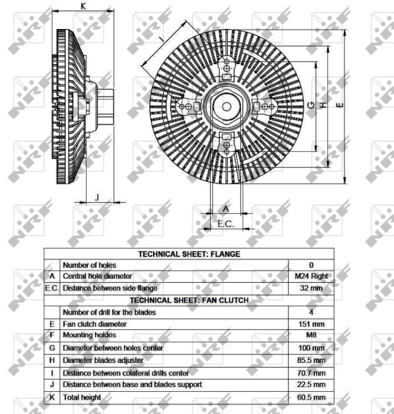 NRF 49517 Giunto di collegamento, Ventilatore radiatore