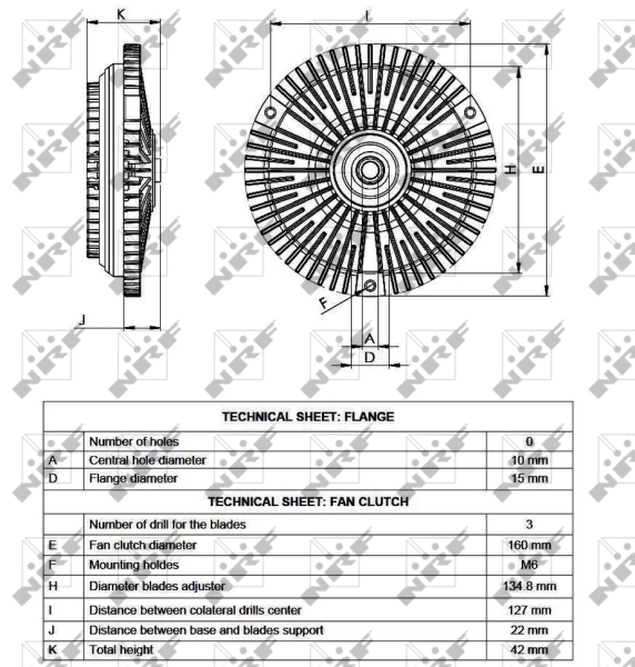 NRF 49530 Giunto di collegamento, Ventilatore radiatore