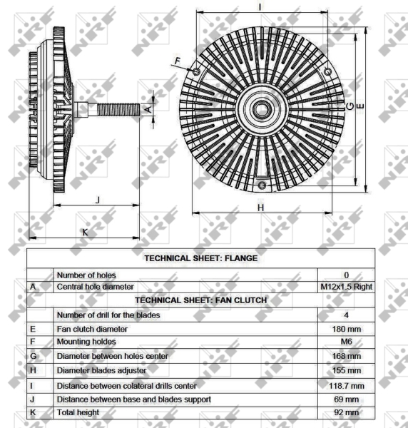 NRF 49531 Giunto di collegamento, Ventilatore radiatore