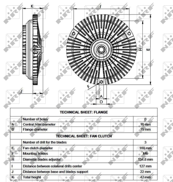 NRF 49540 Giunto di collegamento, Ventilatore radiatore