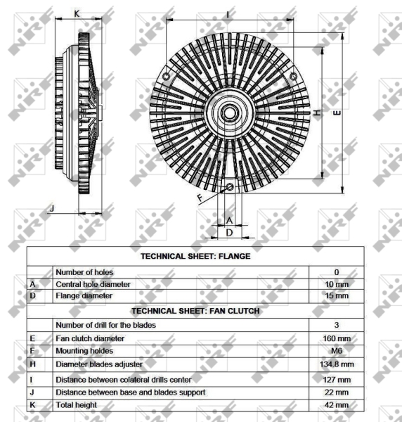 NRF 49564 Giunto di collegamento, Ventilatore radiatore