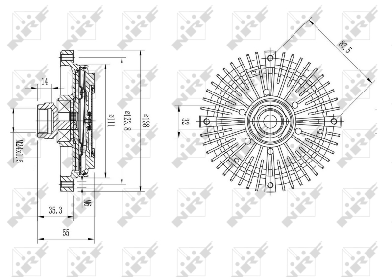 NRF 49567 Giunto di collegamento, Ventilatore radiatore