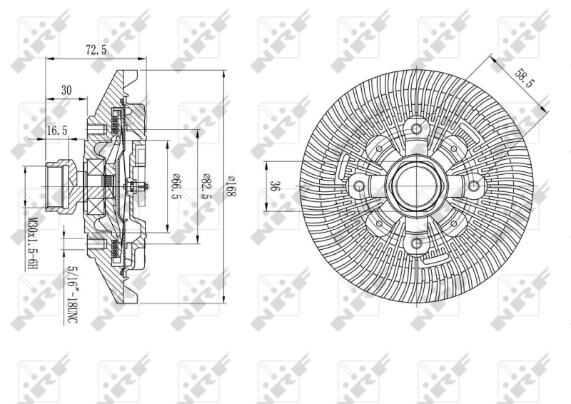 NRF 49577 Giunto di collegamento, Ventilatore radiatore