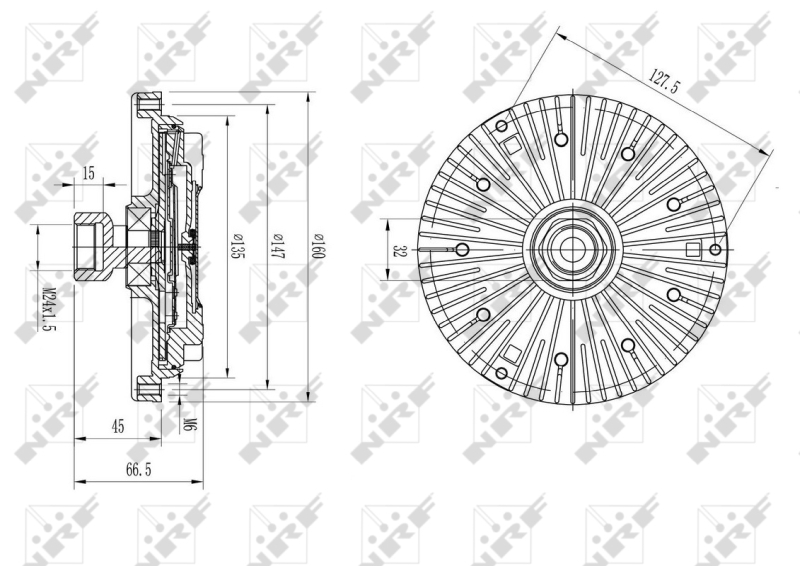 NRF 49582 Giunto di collegamento, Ventilatore radiatore