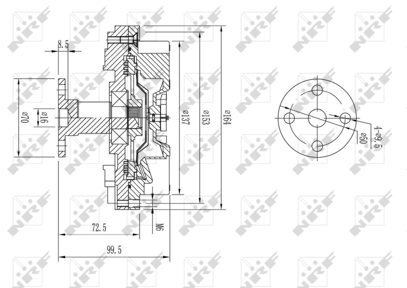 NRF 49597 Giunto di collegamento, Ventilatore radiatore