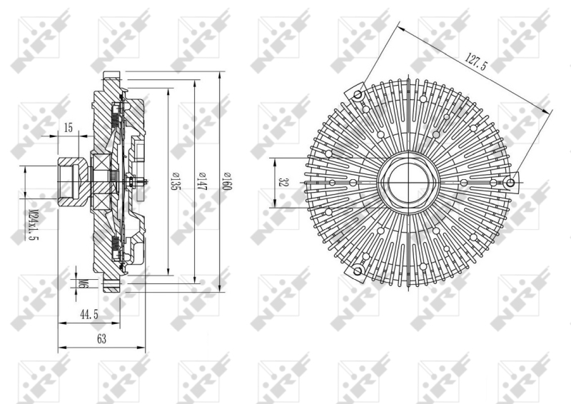 NRF 49605 Giunto di collegamento, Ventilatore radiatore