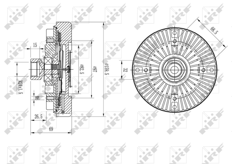 NRF 49611 Giunto di collegamento, Ventilatore radiatore