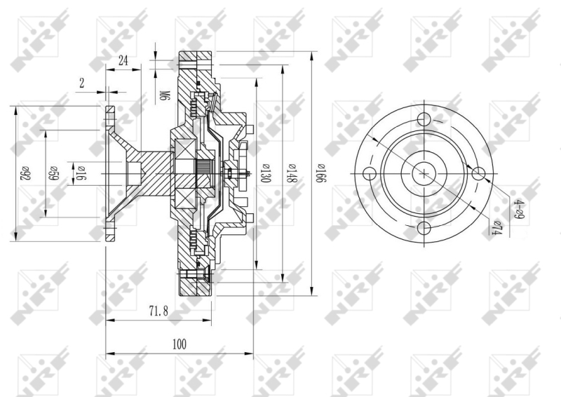 NRF 49612 Giunto di collegamento, Ventilatore radiatore