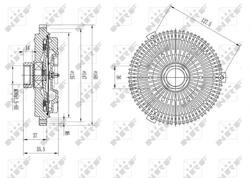 NRF 49622 Giunto di collegamento, Ventilatore radiatore