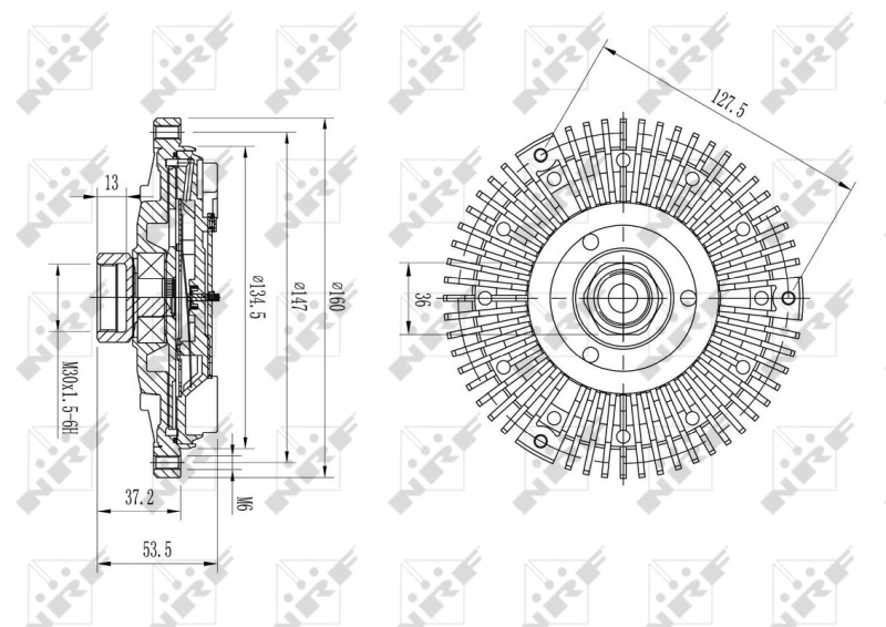 NRF 49633 Giunto di collegamento, Ventilatore radiatore