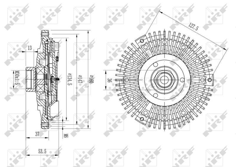 NRF 49647 Giunto di collegamento, Ventilatore radiatore