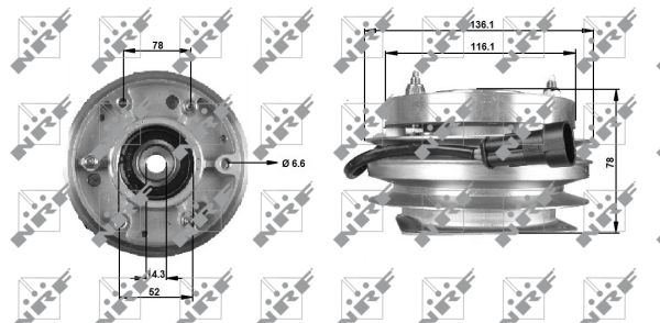 NRF 49703 Giunto di collegamento, Ventilatore radiatore-Giunto di collegamento, Ventilatore radiatore-Ricambi Euro