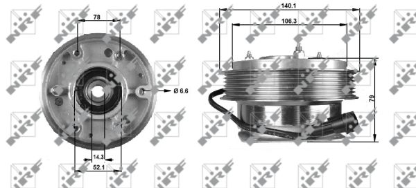 NRF 49704 Giunto di collegamento, Ventilatore radiatore-Giunto di collegamento, Ventilatore radiatore-Ricambi Euro