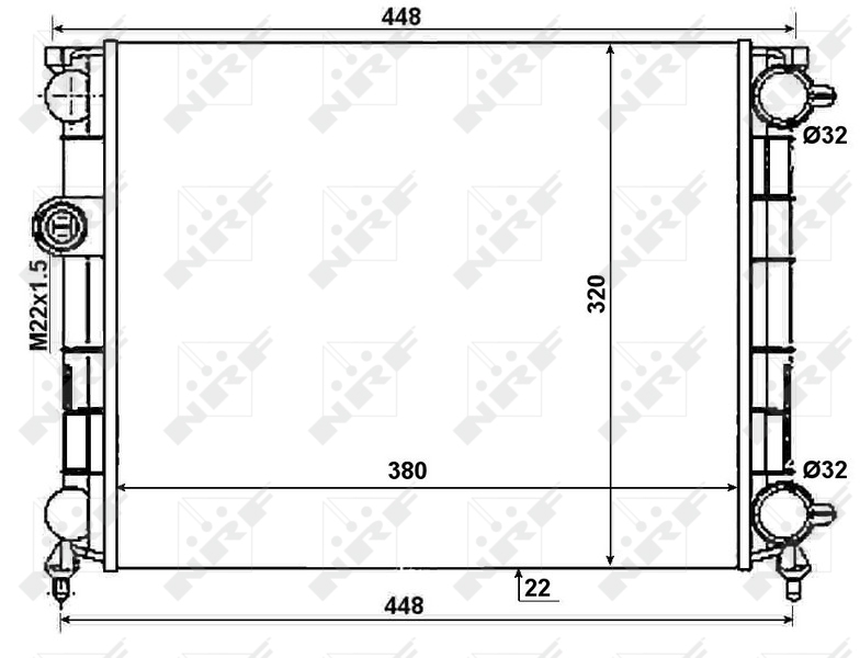 NRF 50004 Radiatore, Raffreddamento motore