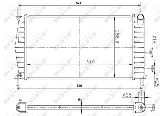 NRF 50131A hűtő, motorhűtés FORD MAZDA