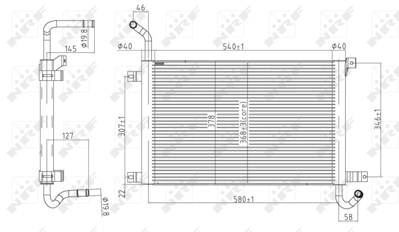 NRF 50144 радиатор,...