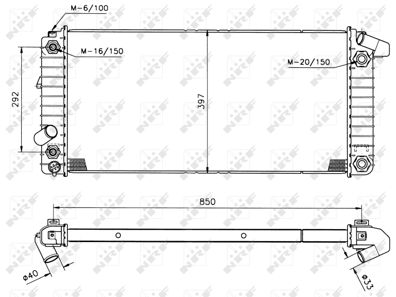 NRF 50208 Radiatore, Raffreddamento motore