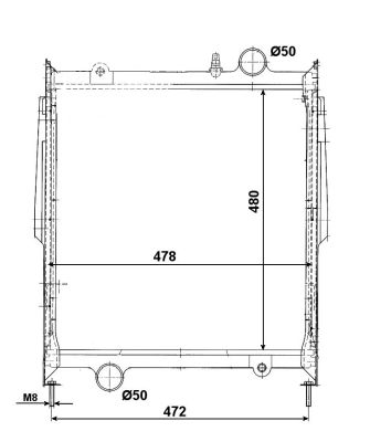 NRF 503364 Radiatore, Raffreddamento motore-Radiatore, Raffreddamento motore-Ricambi Euro