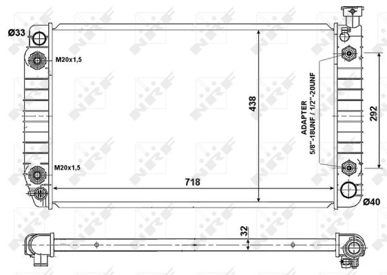 NRF 50368 Radiatore, Raffreddamento motore