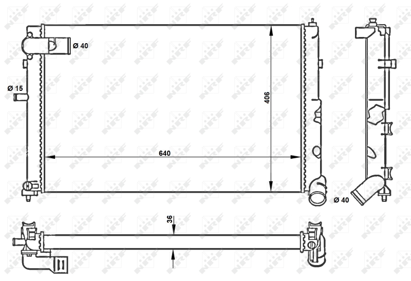 NRF 50418 Radiatore, Raffreddamento motore