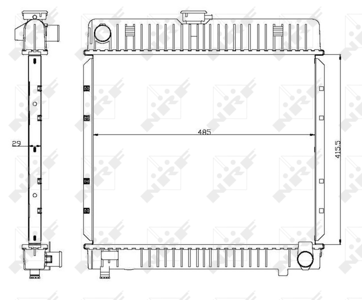 NRF 504250 Radiatore, Raffreddamento motore