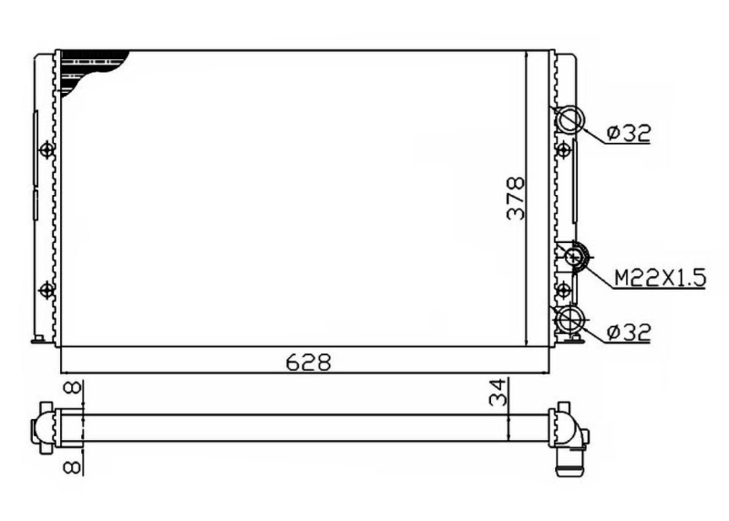 NRF 50457A Radiatore, Raffreddamento motore