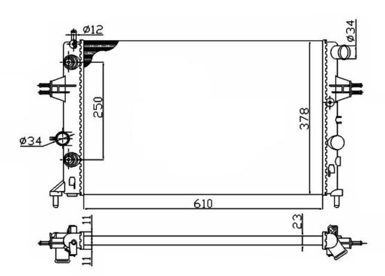 NRF 50562A hűtő, motorhűtés