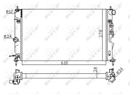 NRF 50563A hűtő, motorhűtés