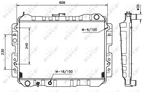 NRF 506503 Radiatore, Raffreddamento motore