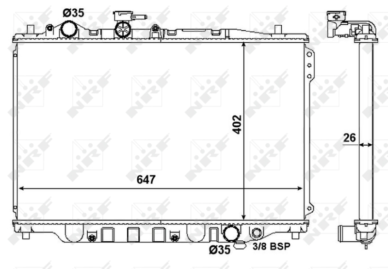 NRF 506518 радиатор,...