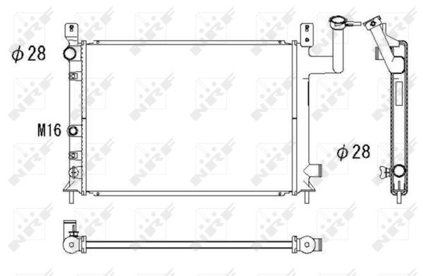 NRF 506861 Radiatore, Raffreddamento motore-Radiatore, Raffreddamento motore-Ricambi Euro