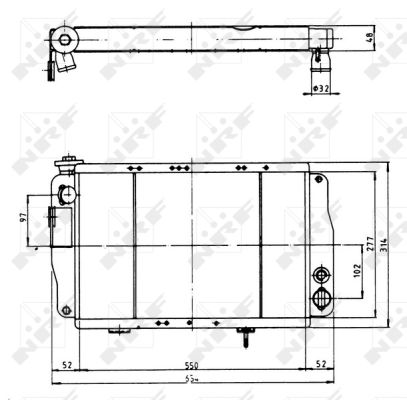 NRF 507326 Radiatore, Raffreddamento motore