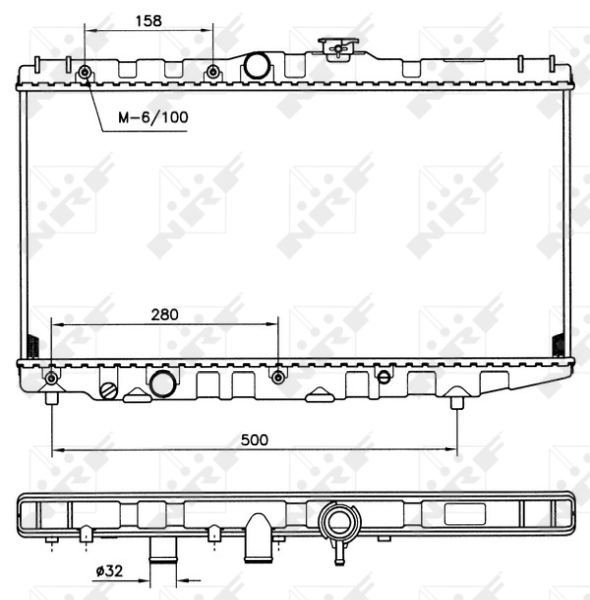 NRF 507581 радиатор,...