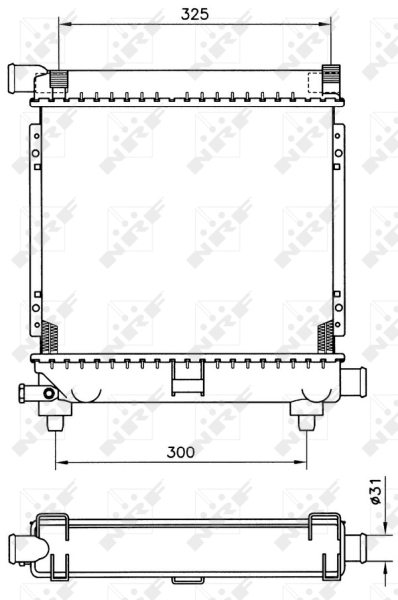 NRF 507662 Radiatore, Raffreddamento motore