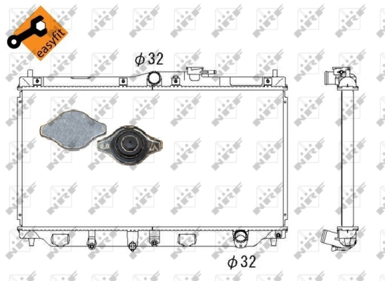 NRF 507728 hűtő, motorhűtés