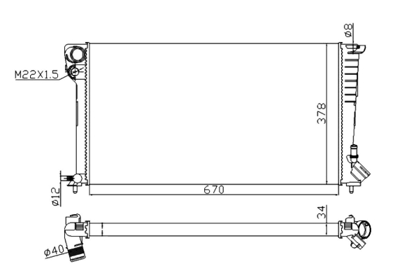 NRF 509510A hűtő, motorhűtés