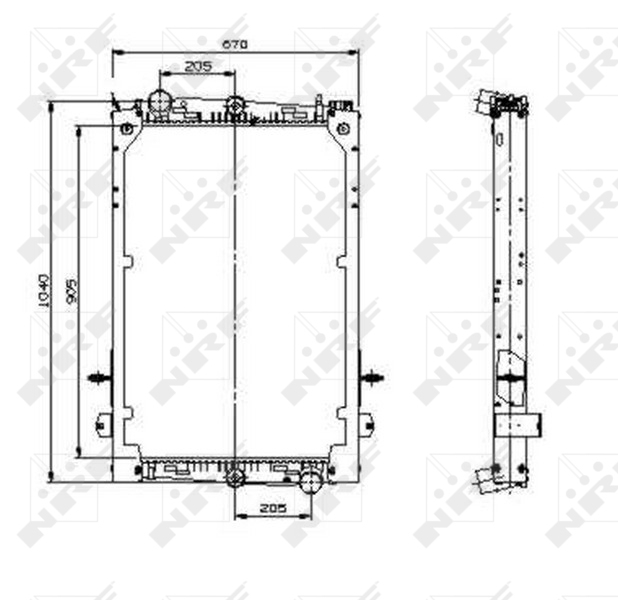 NRF 509586 Radiatore, Raffreddamento motore