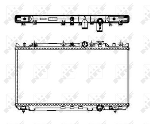 NRF 509652 Radiatore, Raffreddamento motore