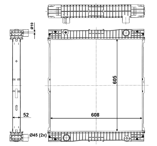 NRF 509713 Radiatore, Raffreddamento motore