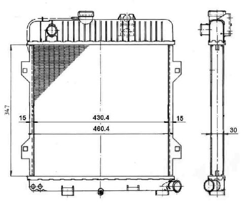 NRF 509734 Radiatore, Raffreddamento motore