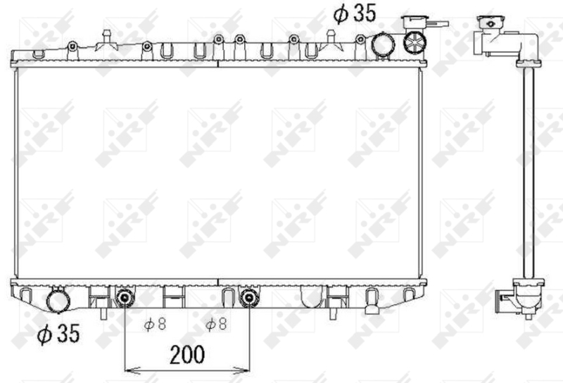 NRF 513497 Radiatore, Raffreddamento motore