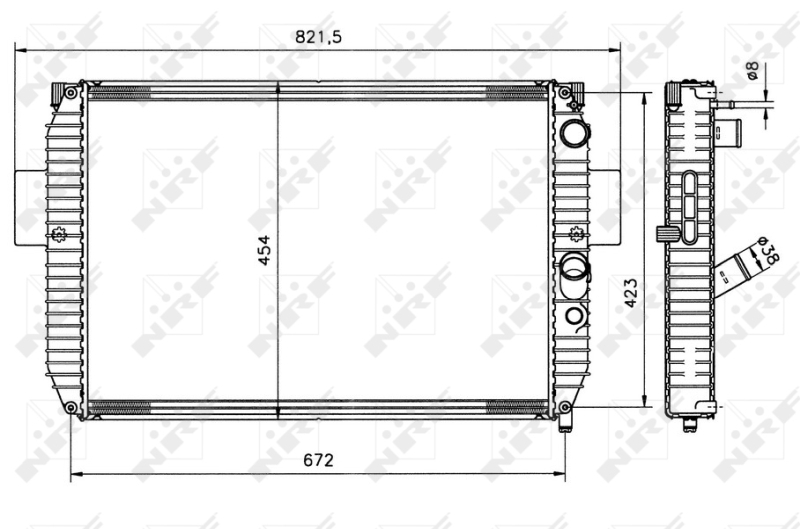 NRF 51564 радиатор,...