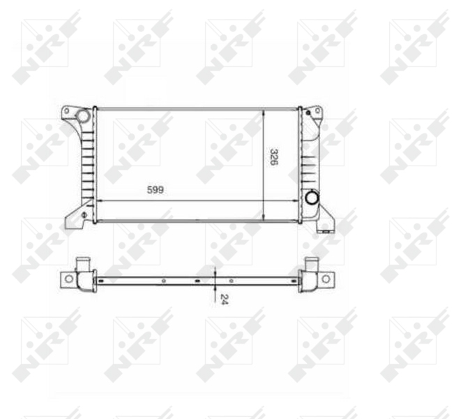 NRF 516212 Radiatore, Raffreddamento motore