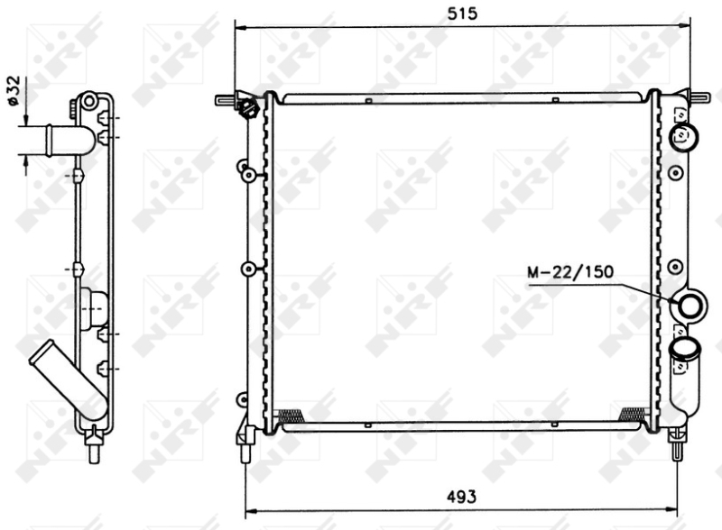 NRF 516259 радиатор,...