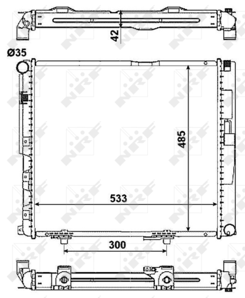 NRF 516572 Radiatore, Raffreddamento motore