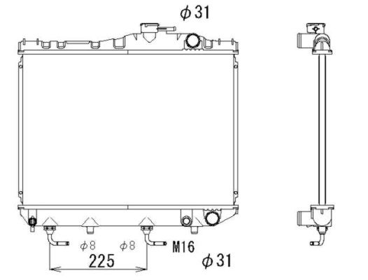 NRF 516706 Radiatore, Raffreddamento motore