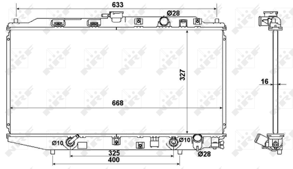 NRF 516728 hűtő, motorhűtés