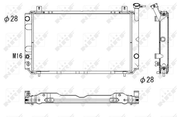 NRF 516860 Radiatore, Raffreddamento motore-Radiatore, Raffreddamento motore-Ricambi Euro