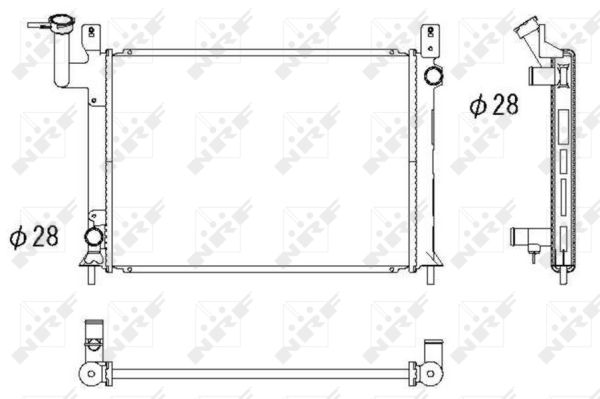 NRF 516861 Radiatore, Raffreddamento motore-Radiatore, Raffreddamento motore-Ricambi Euro