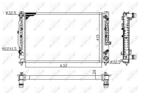 NRF 519504A hűtő, motorhűtés